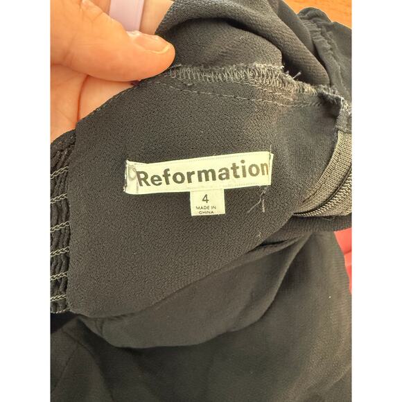 Reformation Sinead Black Heart Neck Crop Top Size 4 - Picture 6 of 9